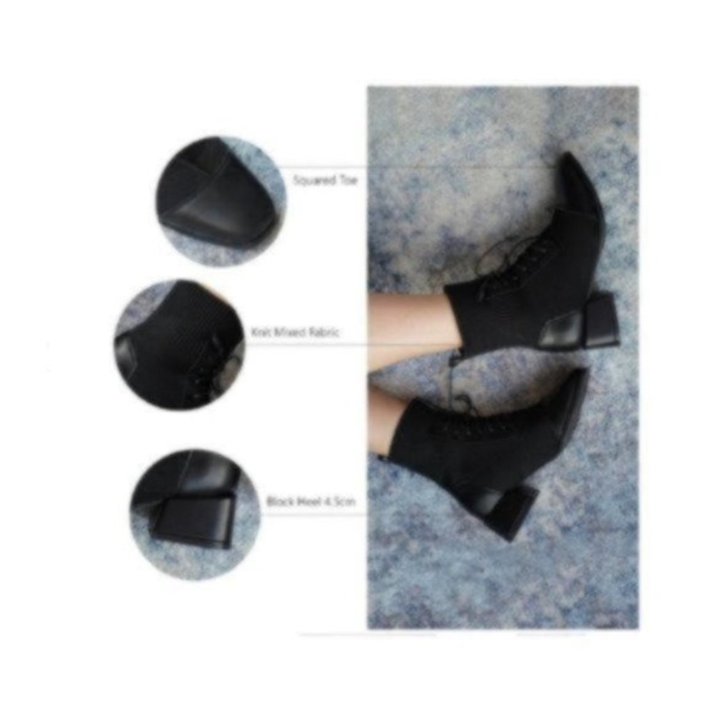 US Size 10, EU Size 41 C. Paravano Black Boots Mesh Combat Boots Womens Shoes - Picture 9 of 13